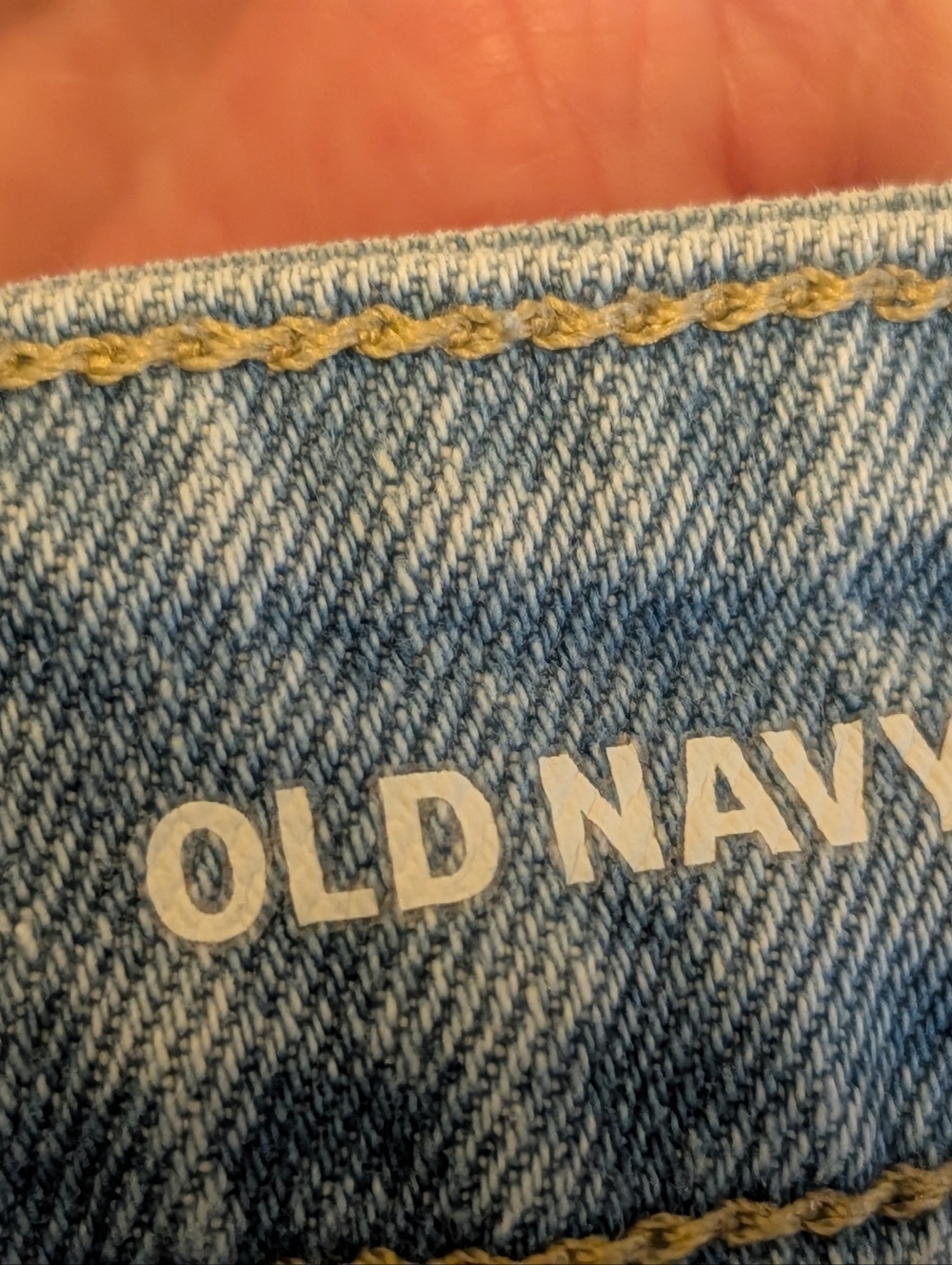 Old Navy High Rise OG Straight Denim‎ Shorts Size 14 Distressed Raw Hem Light... - Picture 9 of 9